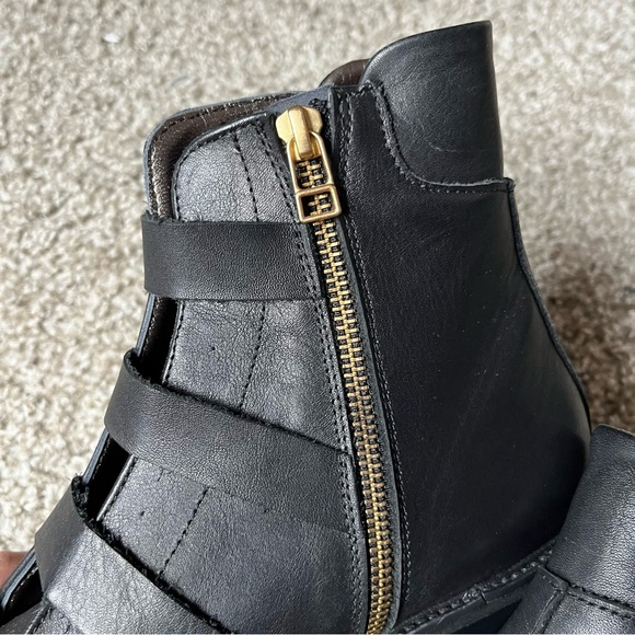 NEW Maje Leather Ankle Boots Black 39 - Picture 8 of 12